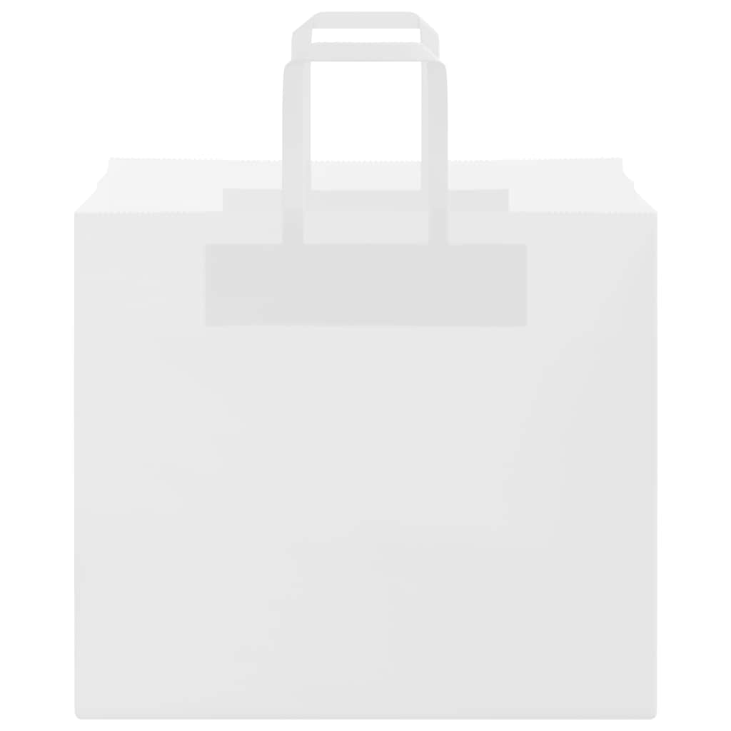 Paper carrier bags 250 pcs. with handles White 32x22x28 cm