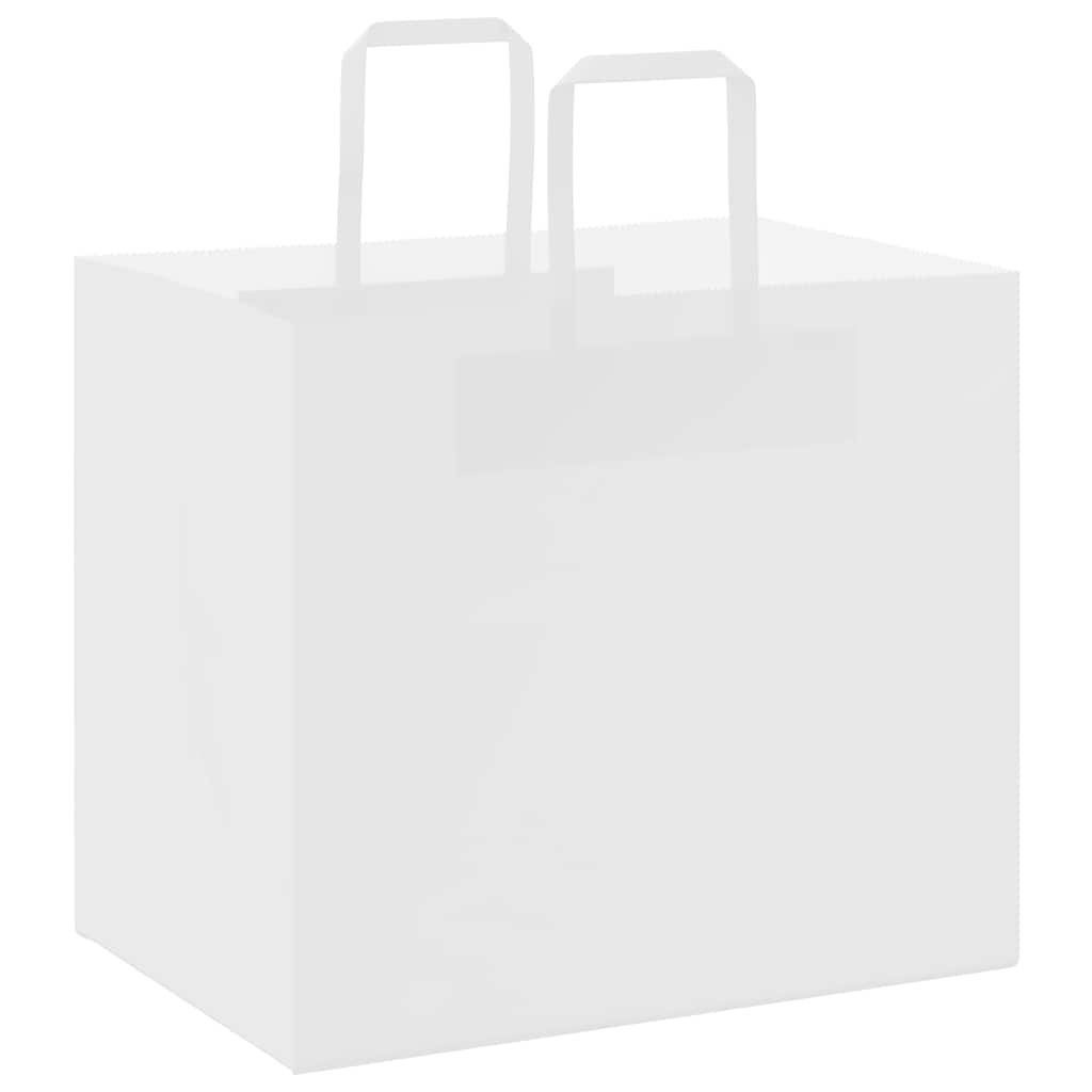 Paper carrier bags 250 pcs. with handles White 32x22x28 cm