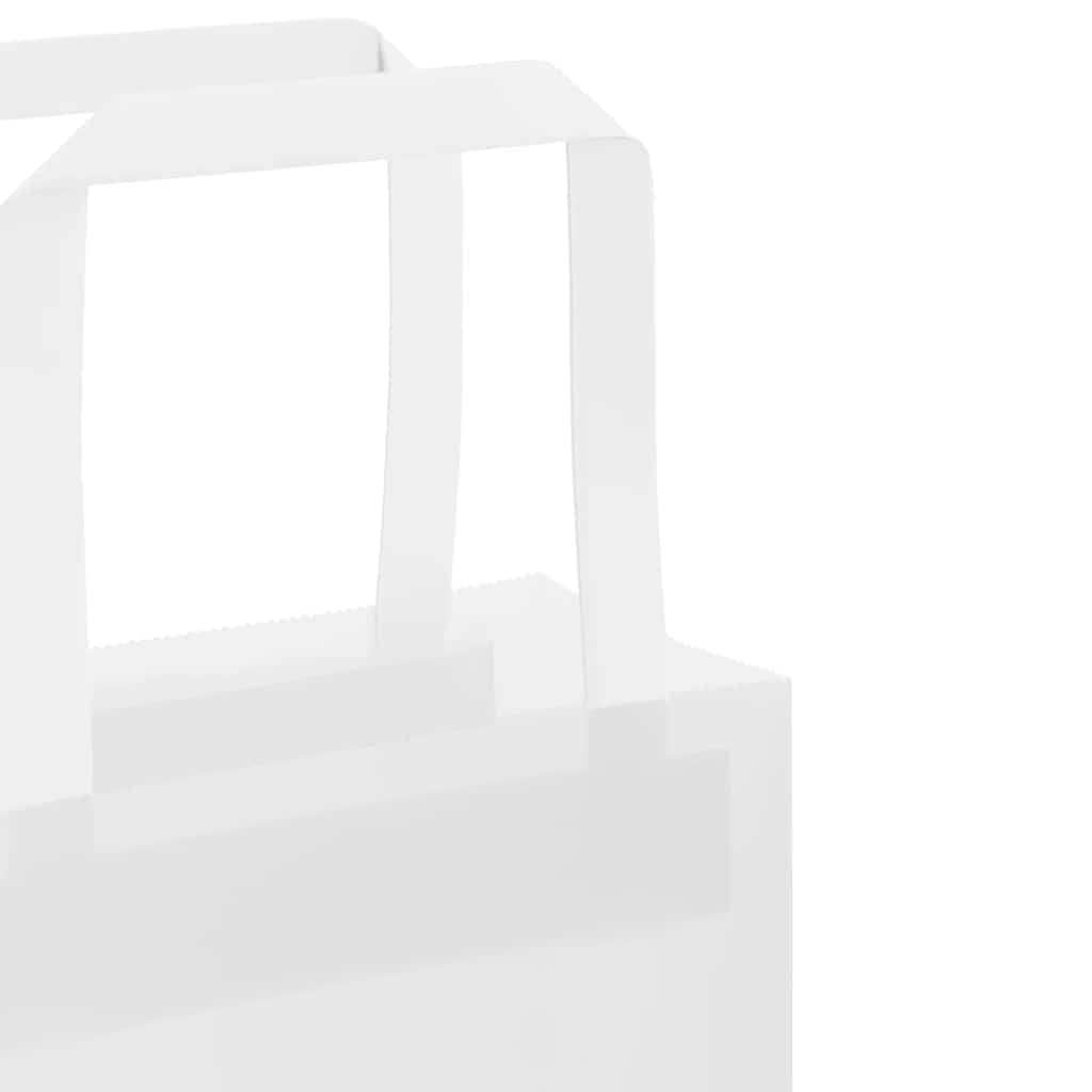 Paper carrier bags 250 pcs. with handles White 32x22x28 cm