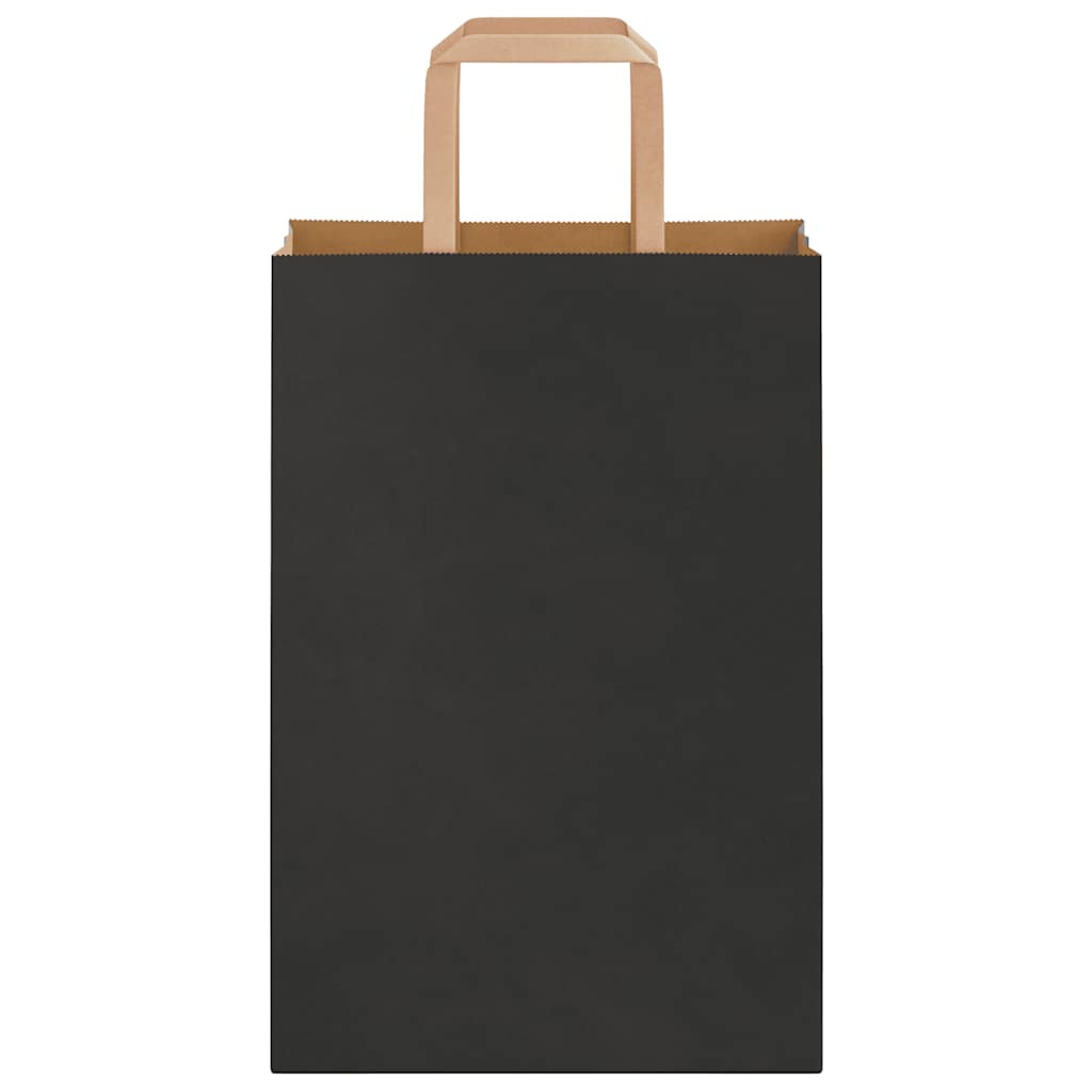 Papiertragetaschen 50 Stk. mit Henkeln Schwarz 21x11x31 cm