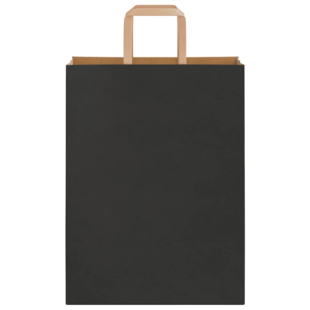 Papiertragetaschen 50 Stk. mit Henkeln Schwarz 26x12x35 cm