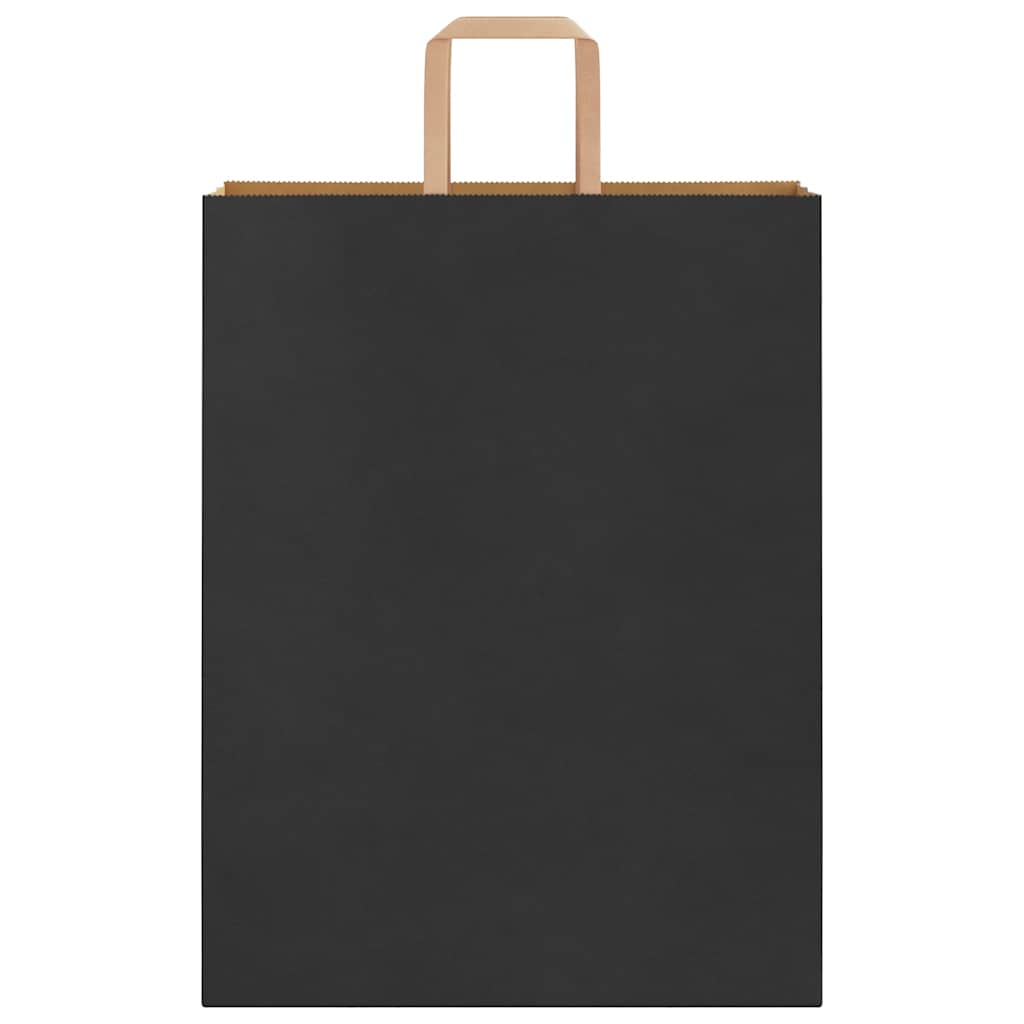 Papiertragetaschen 50 Stk. mit Henkeln Schwarz 32x12x42 cm