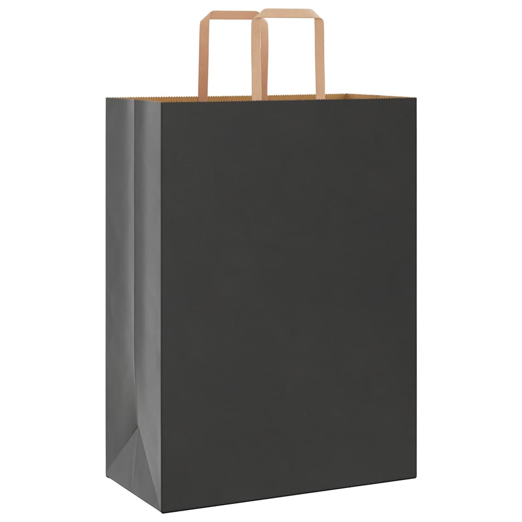 Papiertragetaschen 50 Stk. mit Henkeln Schwarz 32x17x44 cm