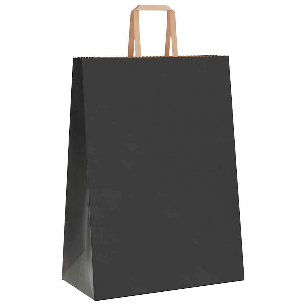 Papiertragetaschen 50 Stk. mit Henkeln Schwarz 32x17x44 cm