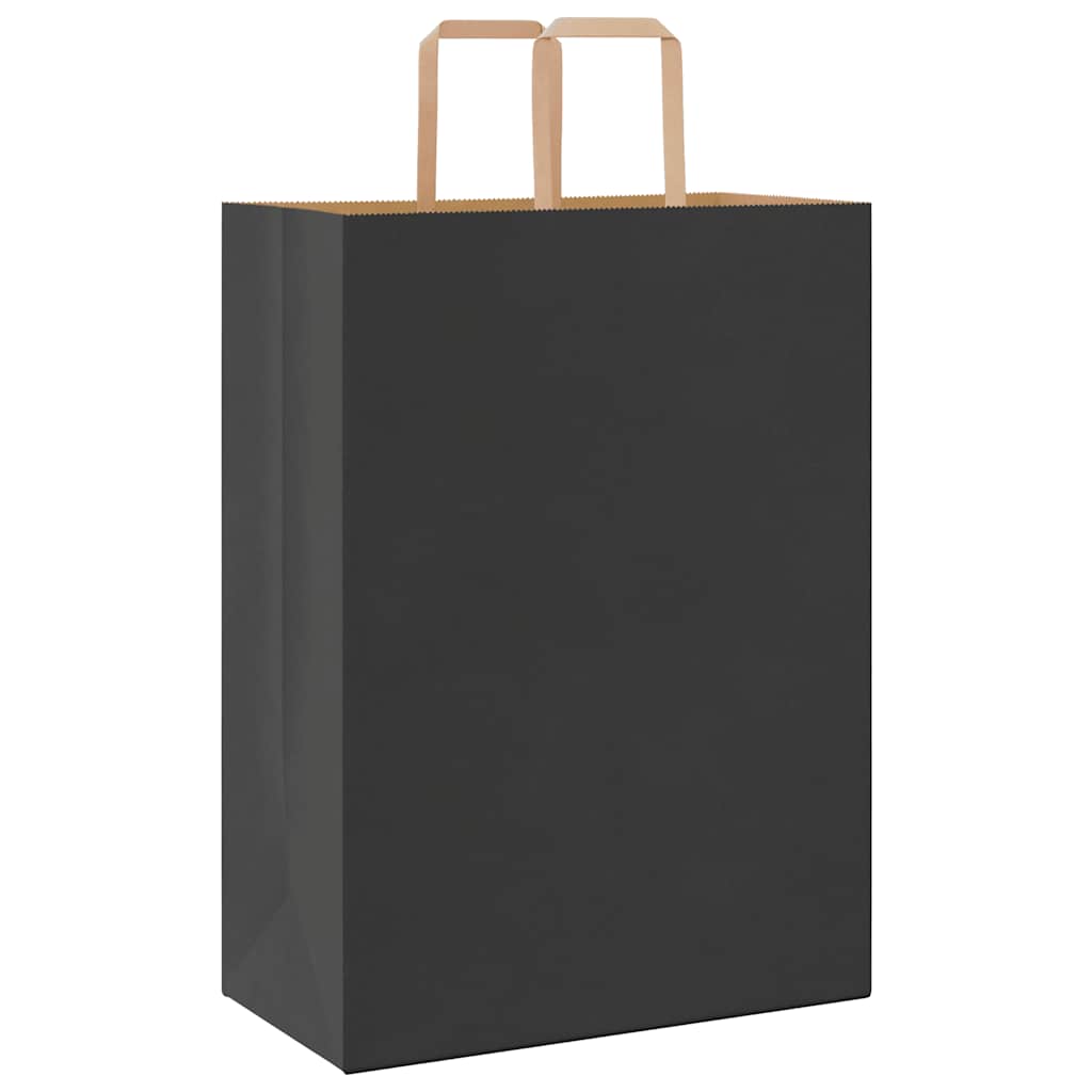 Papiertragetaschen 50 Stk. mit Henkeln Schwarz 32x17x44 cm