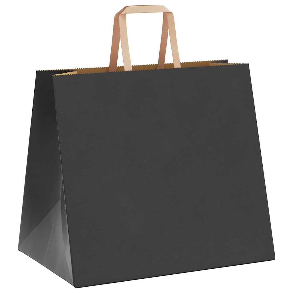 Paper carrier bags 50 pcs. with handles Black 32x22x28 cm