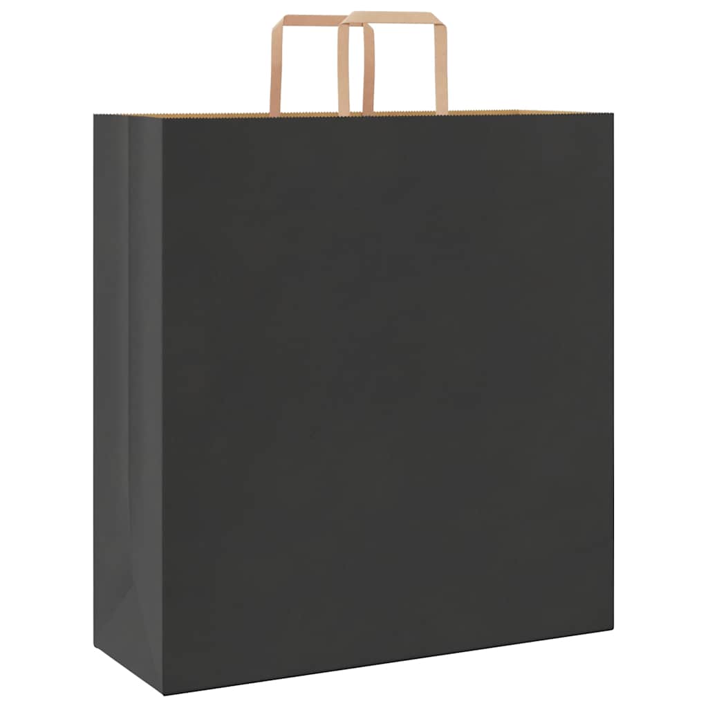 Papiertragetaschen 50 Stk. mit Henkeln Schwarz 45x17x48 cm