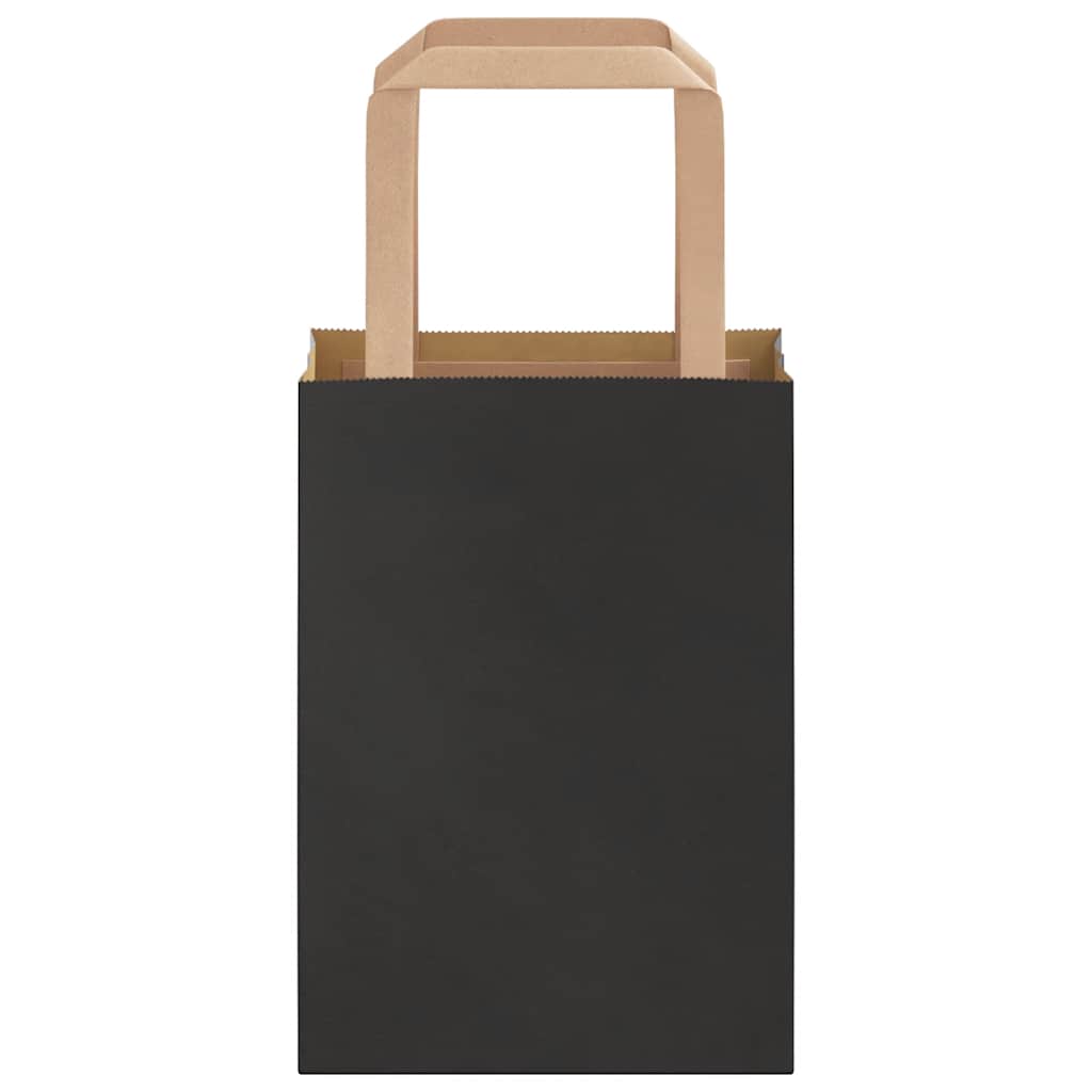 Paper carrier bags 250 pcs. with handles Black 15x8x21 cm
