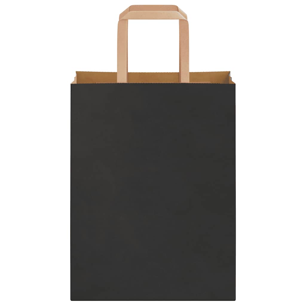Papiertragetaschen 250 Stk. mit Henkeln Schwarz 21x11x28 cm