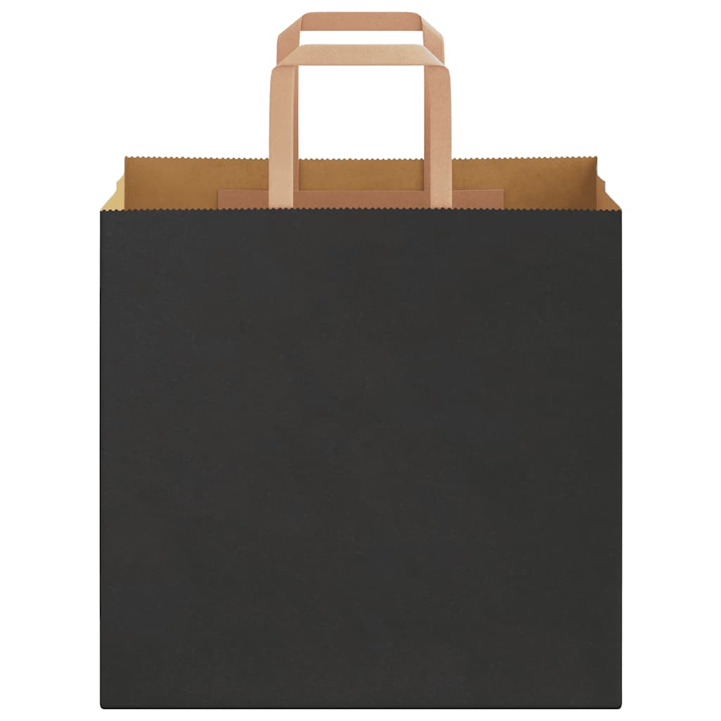 Papiertragetaschen 250 Stk. mit Henkeln Schwarz 26x17x25 cm