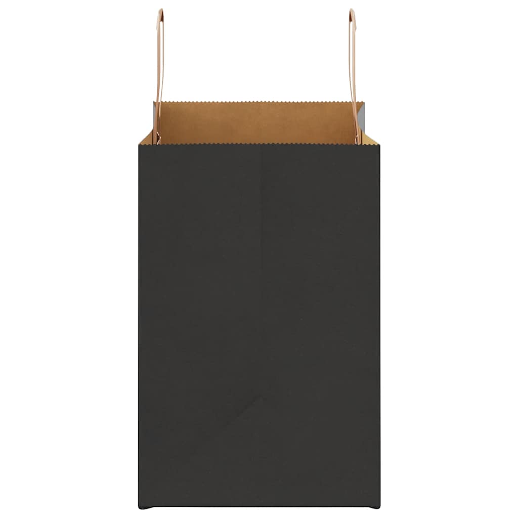 Papiertragetaschen 250 Stk. mit Henkeln Schwarz 26x17x25 cm