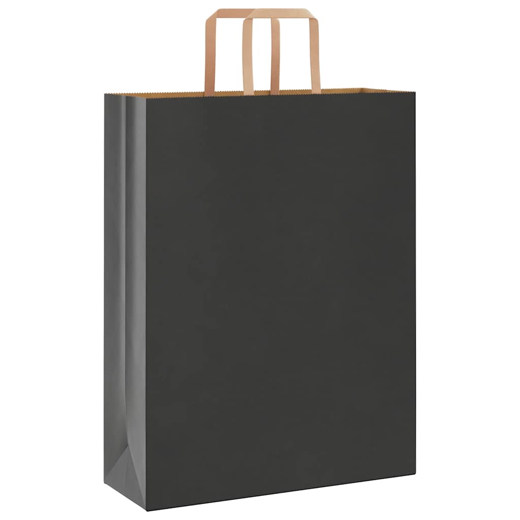 Papiertragetaschen 250 Stk. mit Henkeln Schwarz 32x12x42 cm