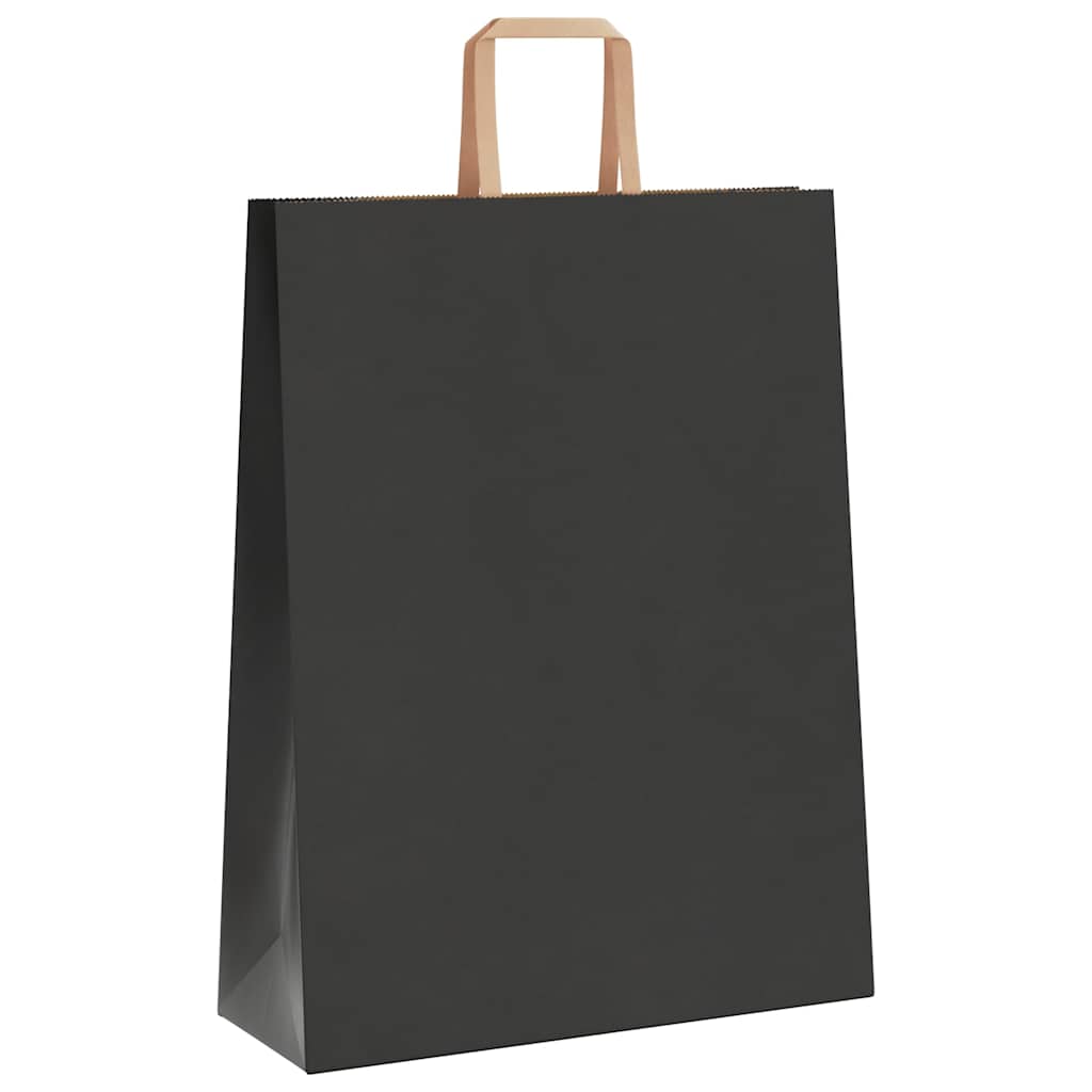 Papiertragetaschen 250 Stk. mit Henkeln Schwarz 32x12x42 cm