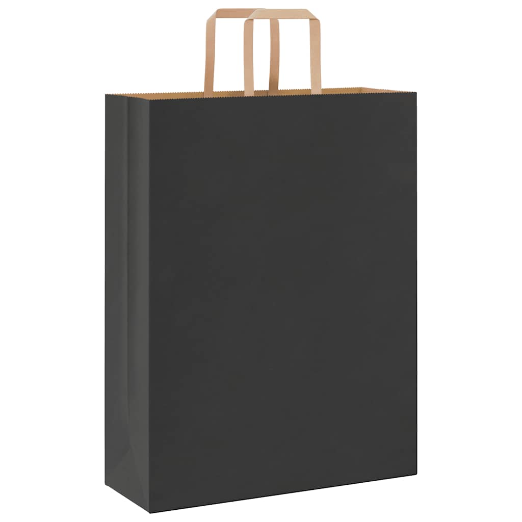 Papiertragetaschen 250 Stk. mit Henkeln Schwarz 32x12x42 cm