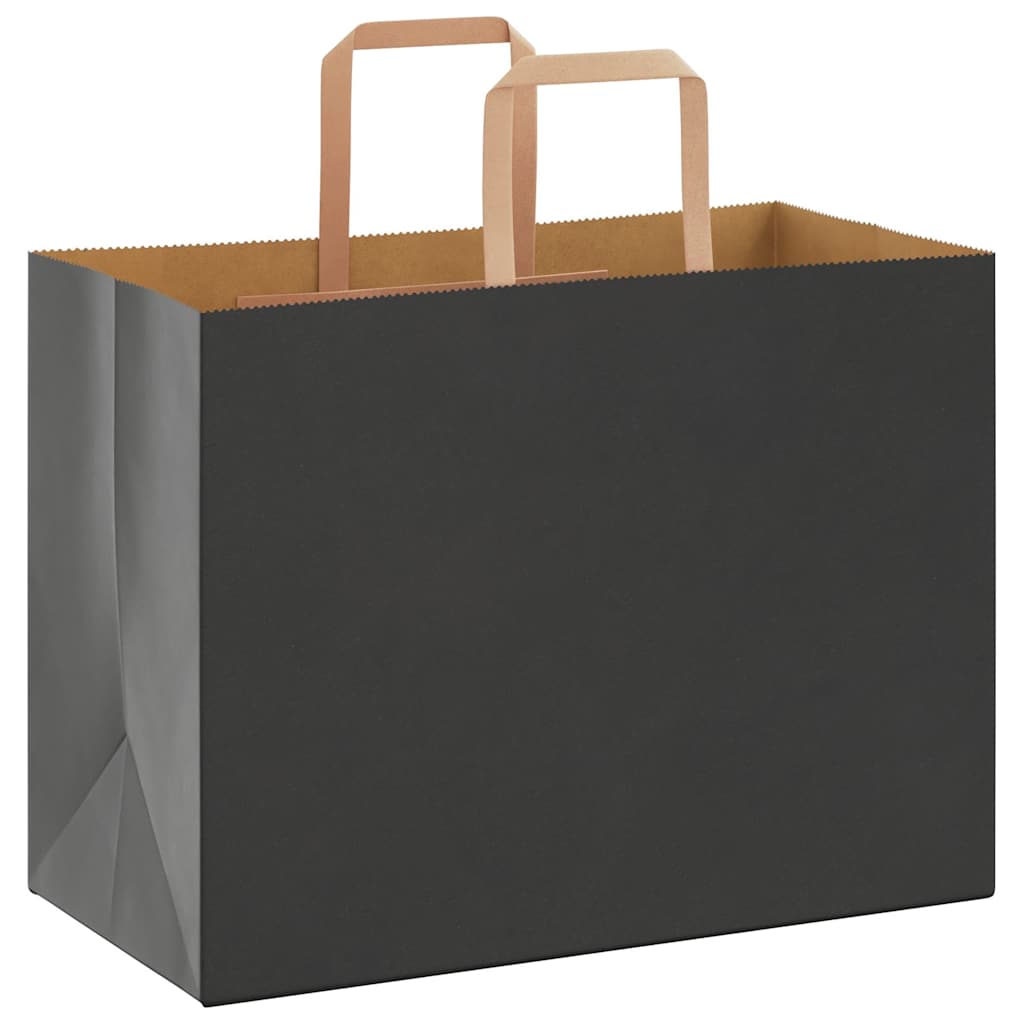 Paper carrier bags 250 pcs. with handles Black 32x17x25 cm
