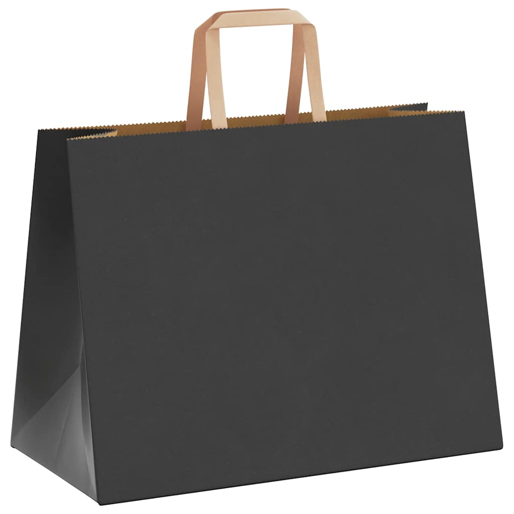Paper carrier bags 250 pcs. with handles Black 32x17x25 cm