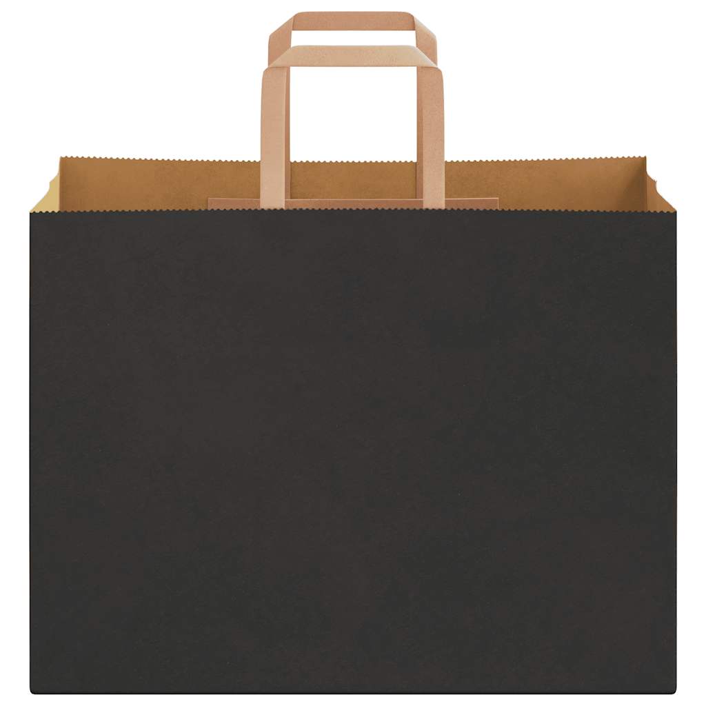 Paper carrier bags 250 pcs. with handles Black 32x17x25 cm