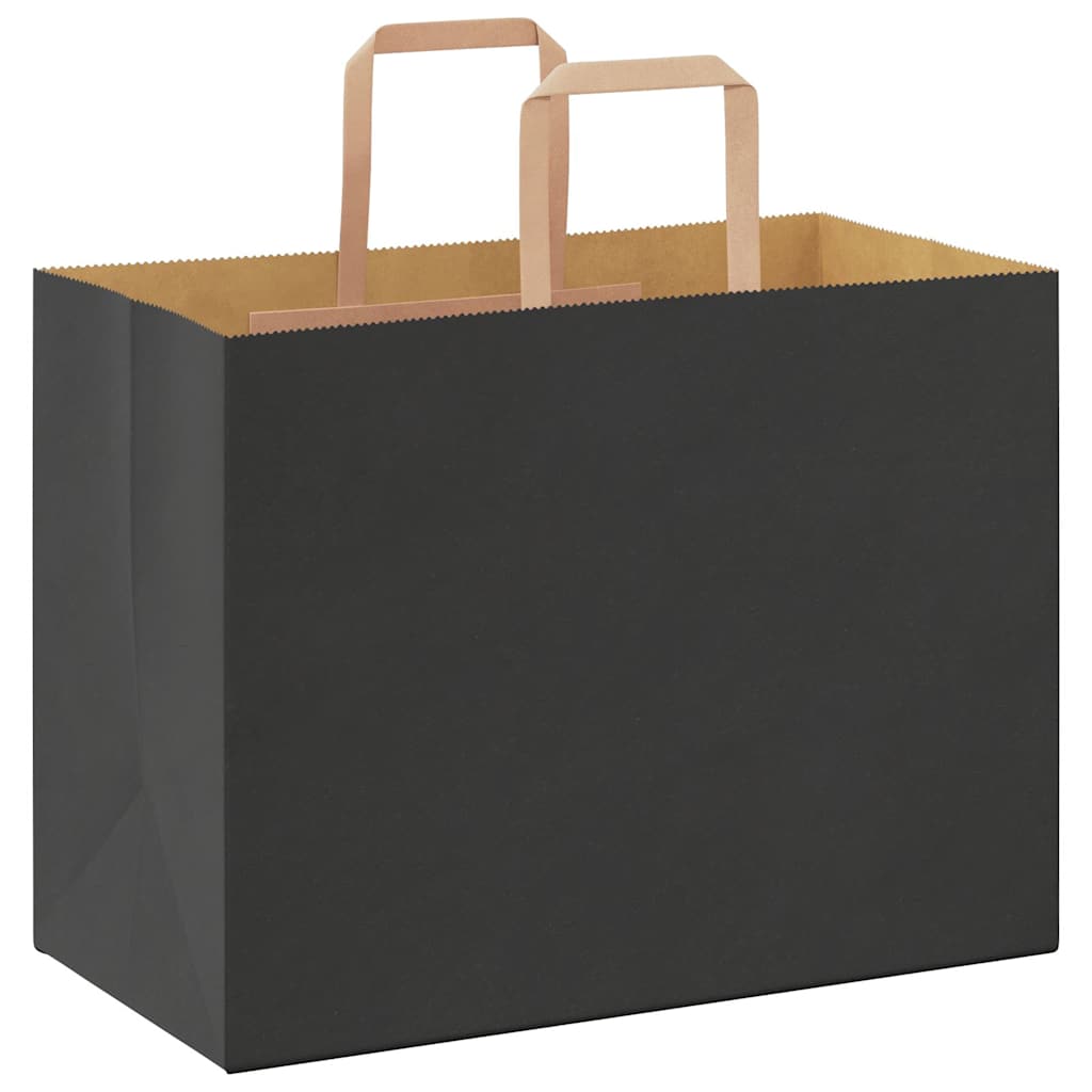 Paper carrier bags 250 pcs. with handles Black 32x17x25 cm