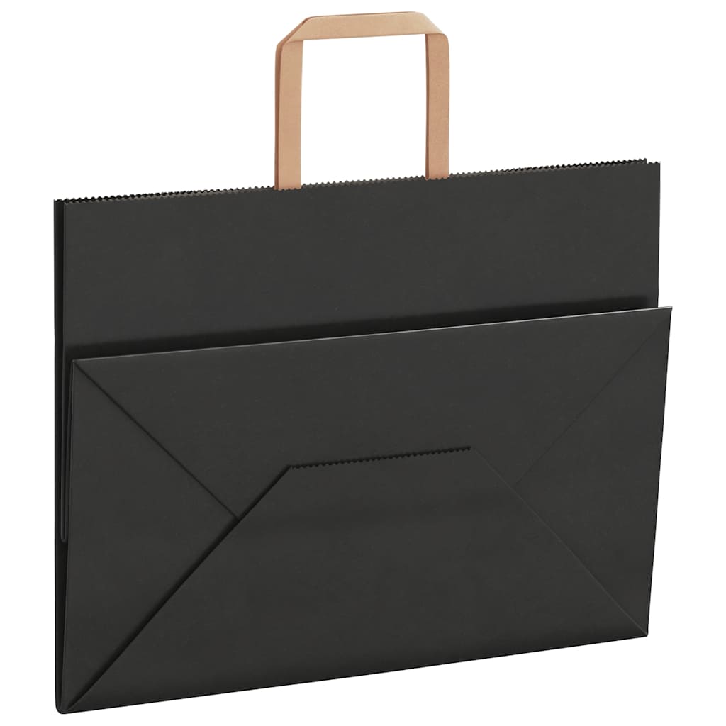 Paper carrier bags 250 pcs. with handles Black 32x17x25 cm