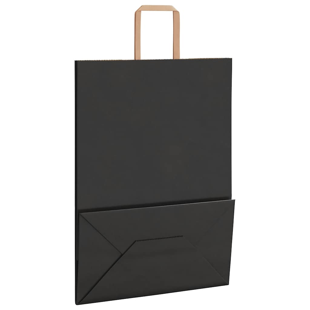 Paper carrier bags 250 pcs. with handles Black 32x17x44 cm