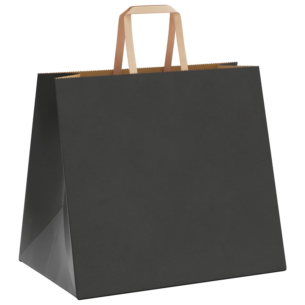 Papiertragetaschen 250 Stk. mit Henkeln Schwarz 32x22x28 cm