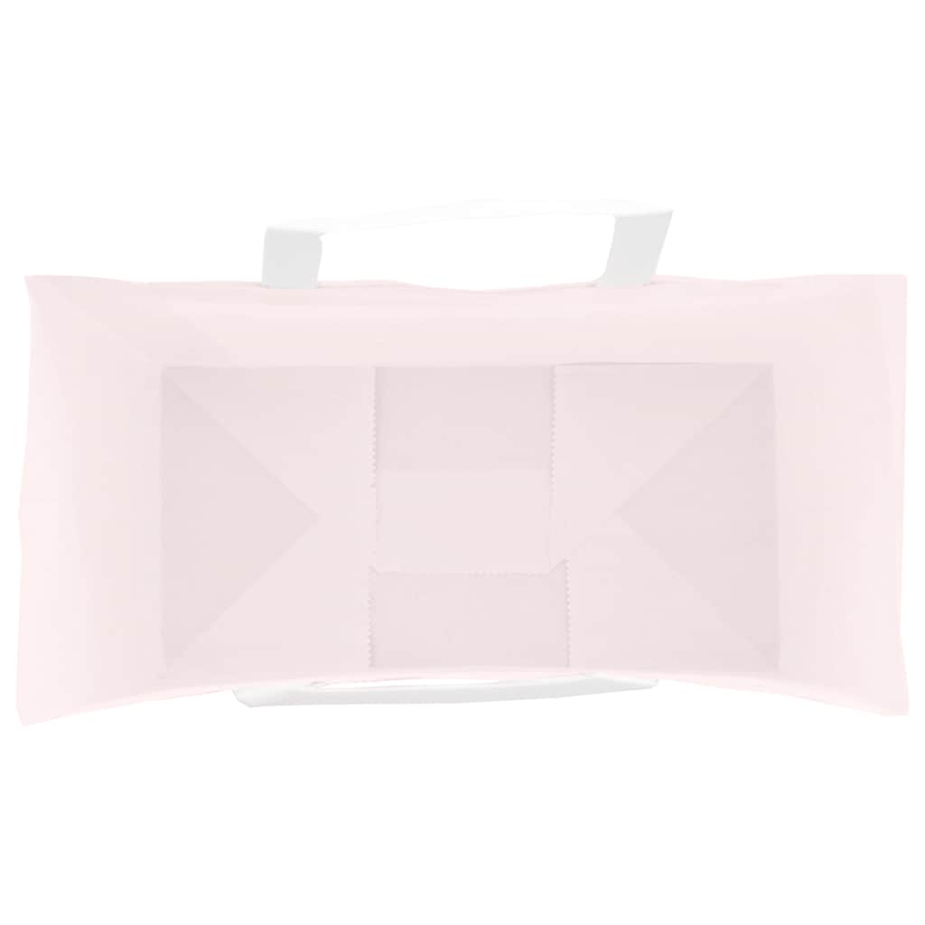 Papiertragetaschen 50 Stk. mit Henkeln Rosa 21x11x31 cm