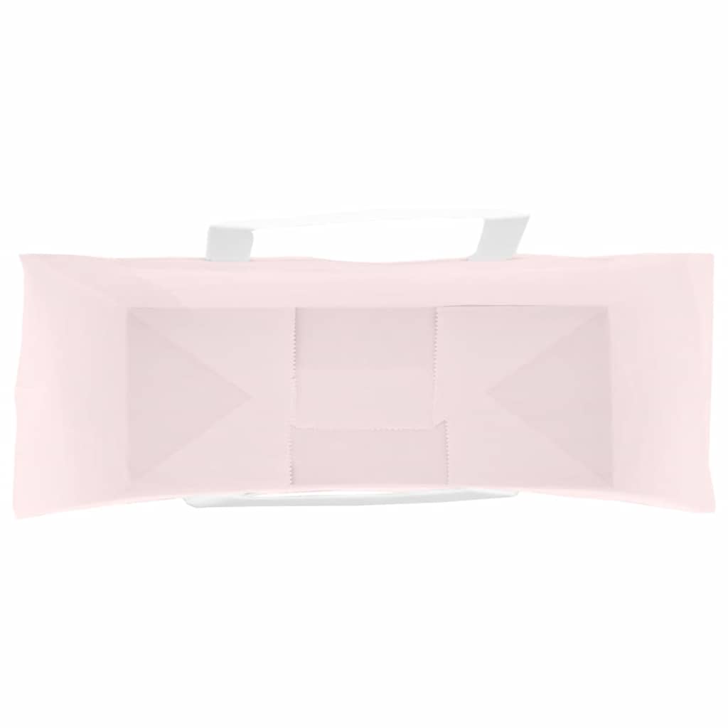 Papiertragetaschen 50 Stk. mit Henkeln Rosa 32x12x42 cm