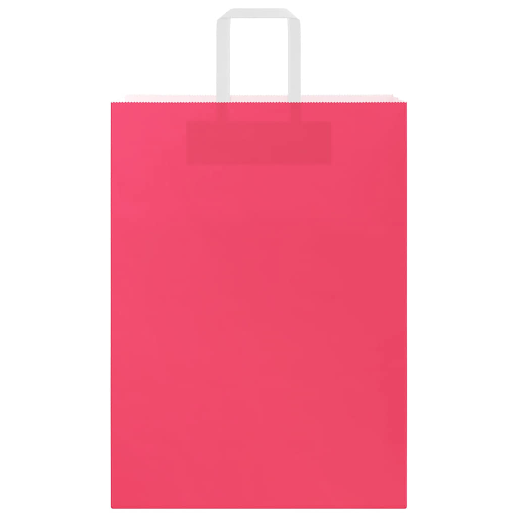 Papiertragetaschen 50 Stk. mit Henkeln Rosa 32x17x44 cm