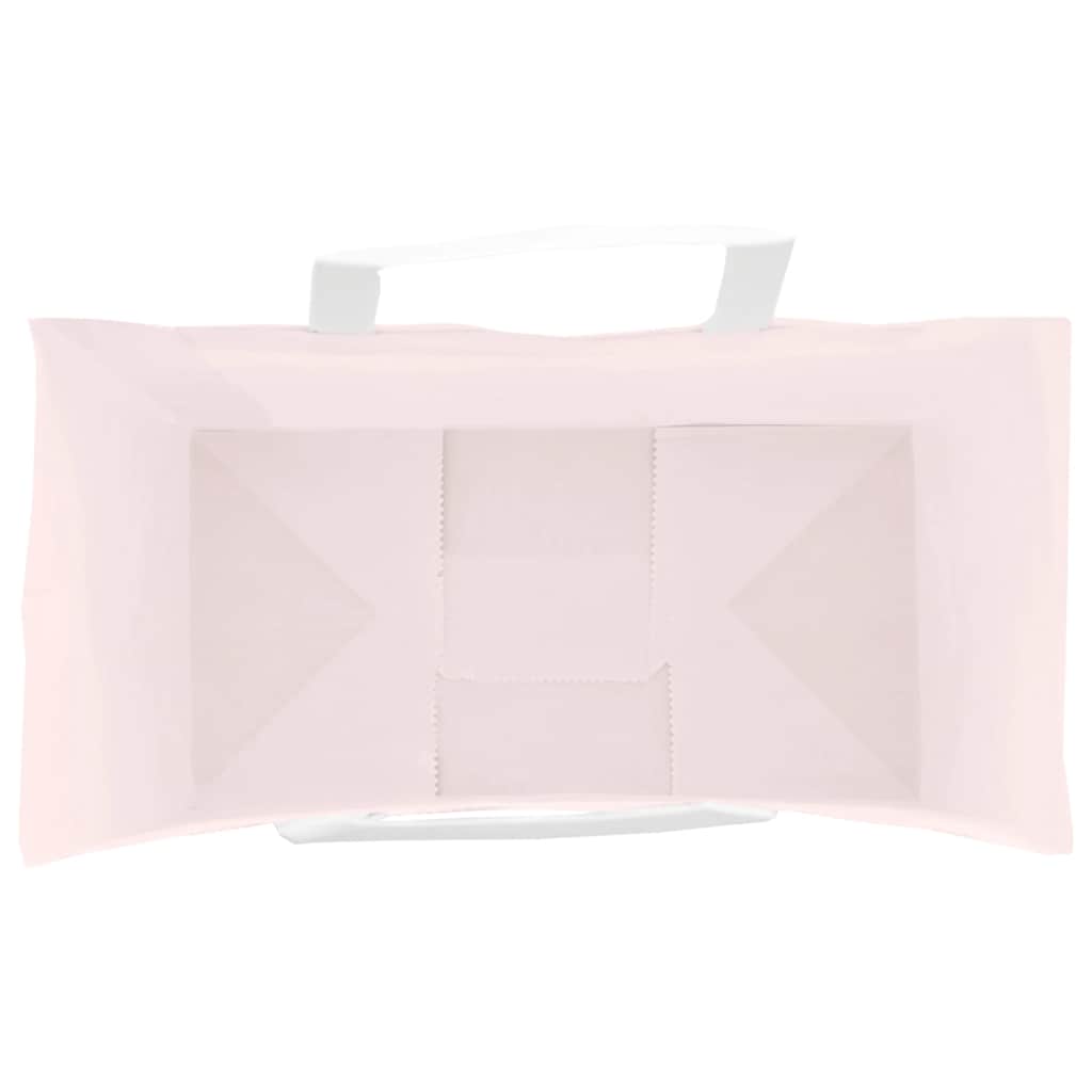 Papiertragetaschen 50 Stk. mit Henkeln Rosa 32x17x44 cm