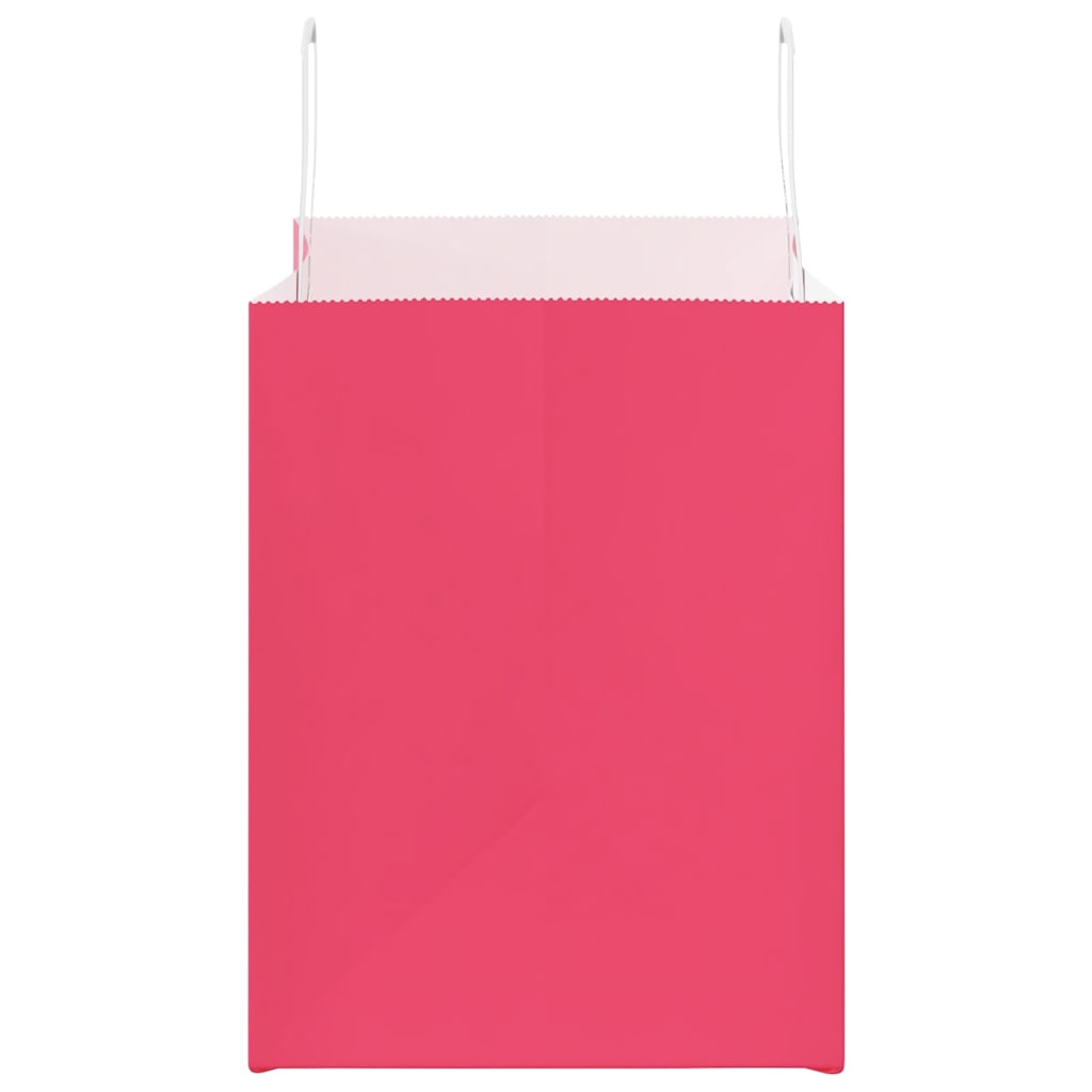 Papiertragetaschen 50 Stk. mit Henkeln Rosa 32x22x28 cm