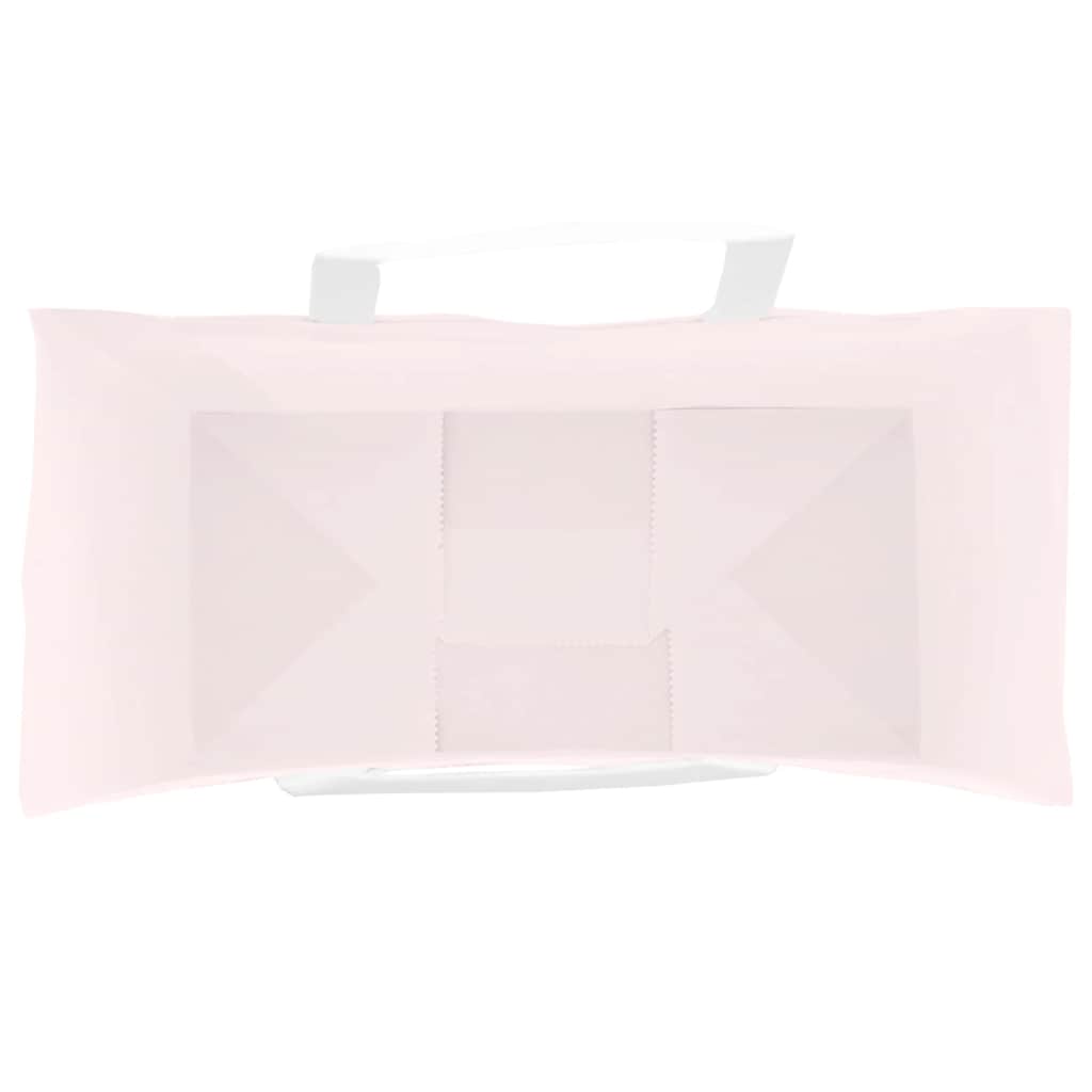 Papiertragetaschen 250 Stk. mit Henkeln Rosa 18x8x22 cm