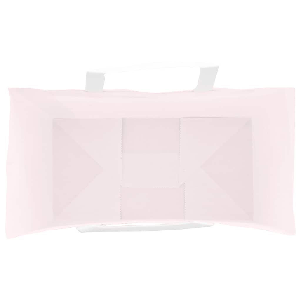 Papiertragetaschen 250 Stk. mit Henkeln Rosa 21x11x28 cm