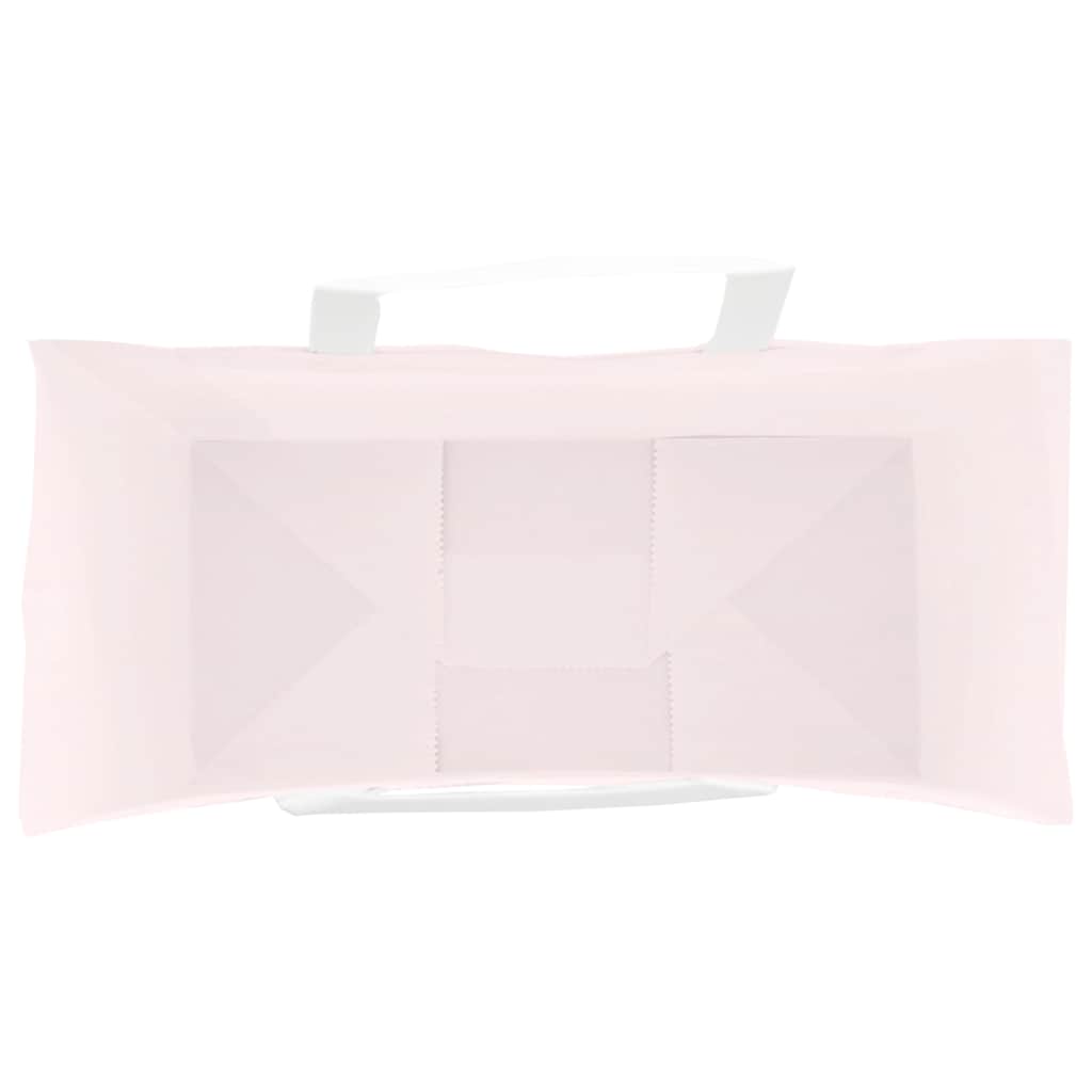 Papiertragetaschen 250 Stk. mit Henkeln Rosa 26x12x35 cm