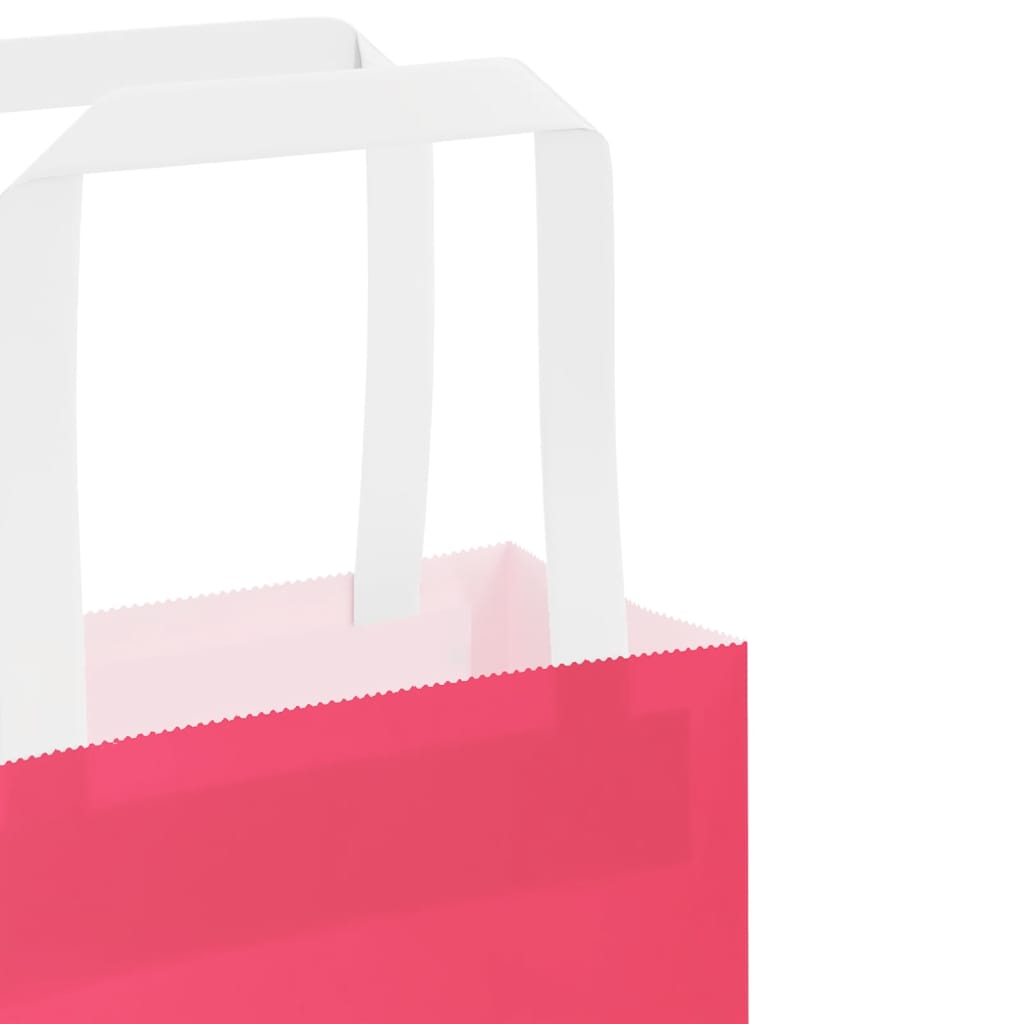 Paper carrier bags 250 pcs. with handles pink 26x17x25 cm