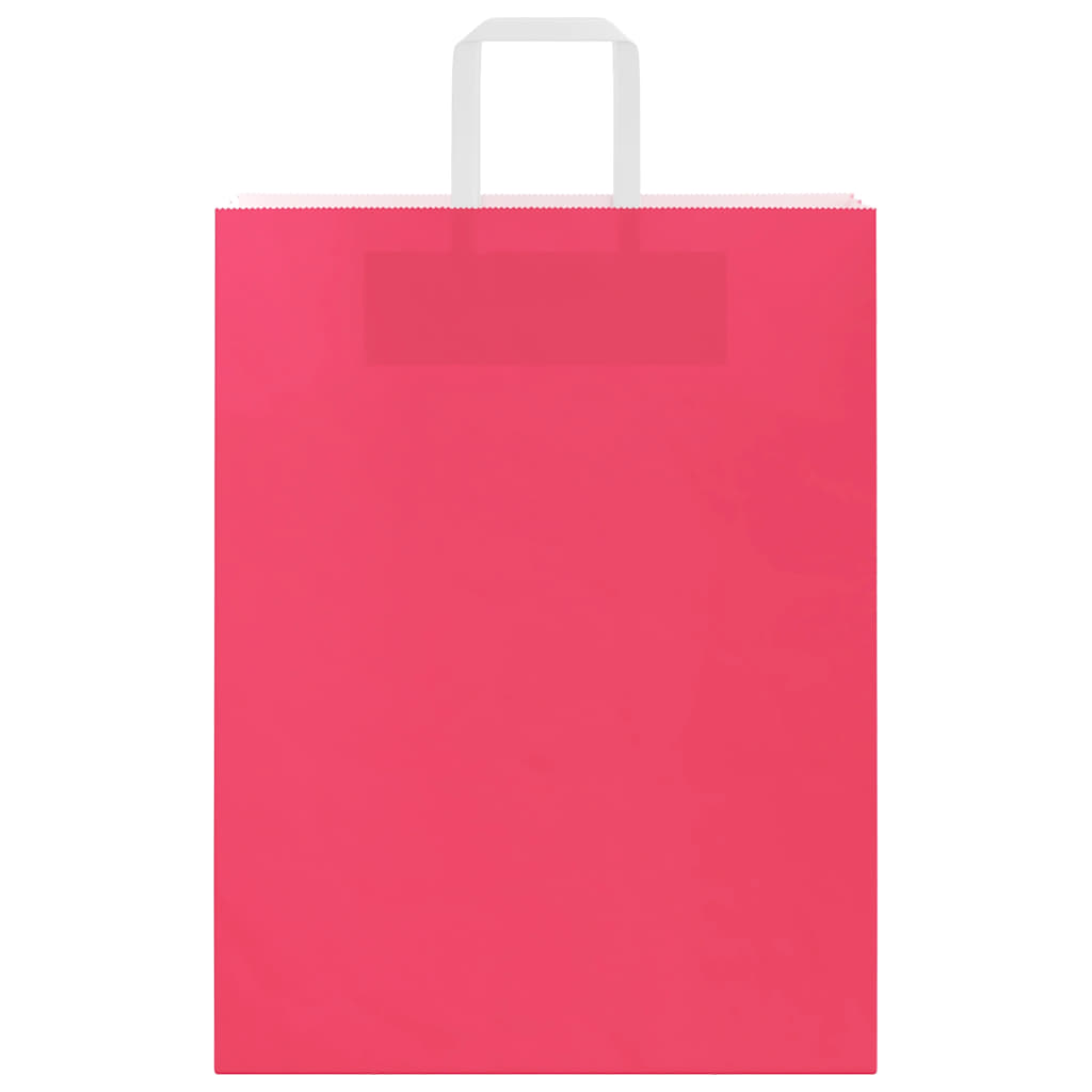 Papiertragetaschen 250 Stk. mit Henkeln Rosa 32x12x42 cm