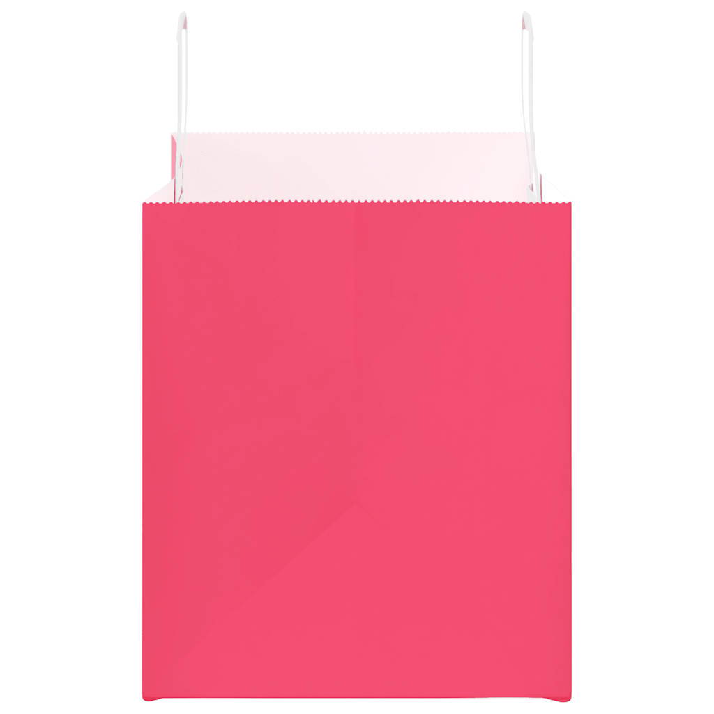 Papiertragetaschen 250 Stk. mit Henkeln Rosa 32x22x24 cm