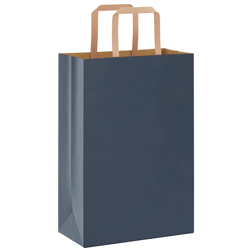 Paper carrier bags 50 pcs. with handles blue 21x11x31 cm