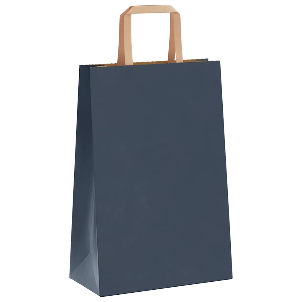 Paper carrier bags 50 pcs. with handles blue 21x11x31 cm