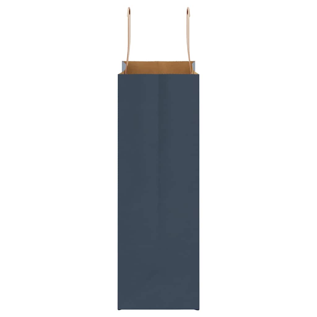 Paper carrier bags 50 pcs. with handles blue 21x11x31 cm