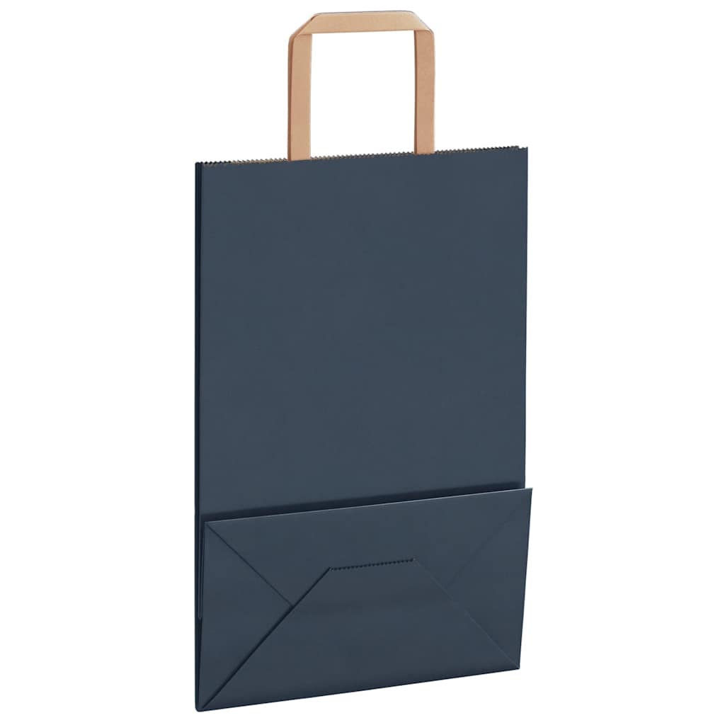 Paper carrier bags 50 pcs. with handles blue 21x11x31 cm