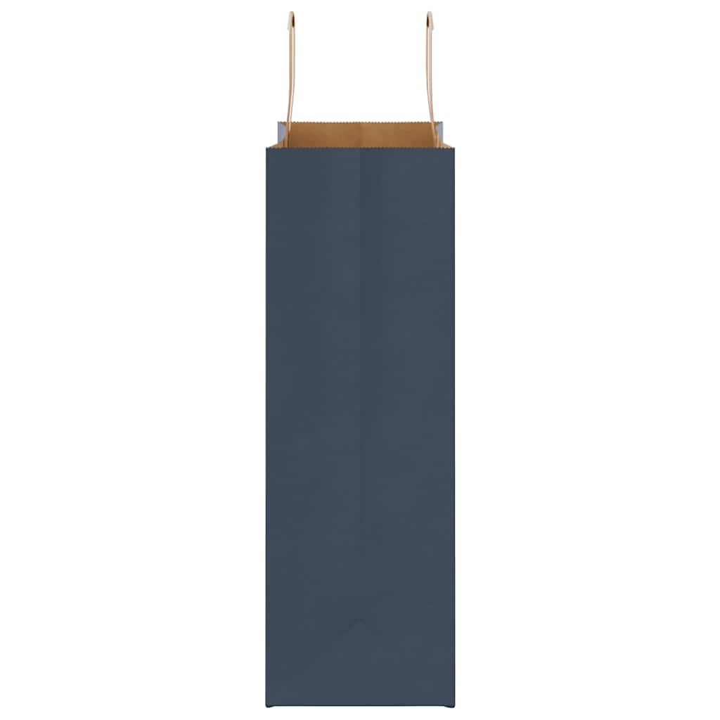 Paper carrier bags 50 pcs. with handles blue 26x12x35 cm