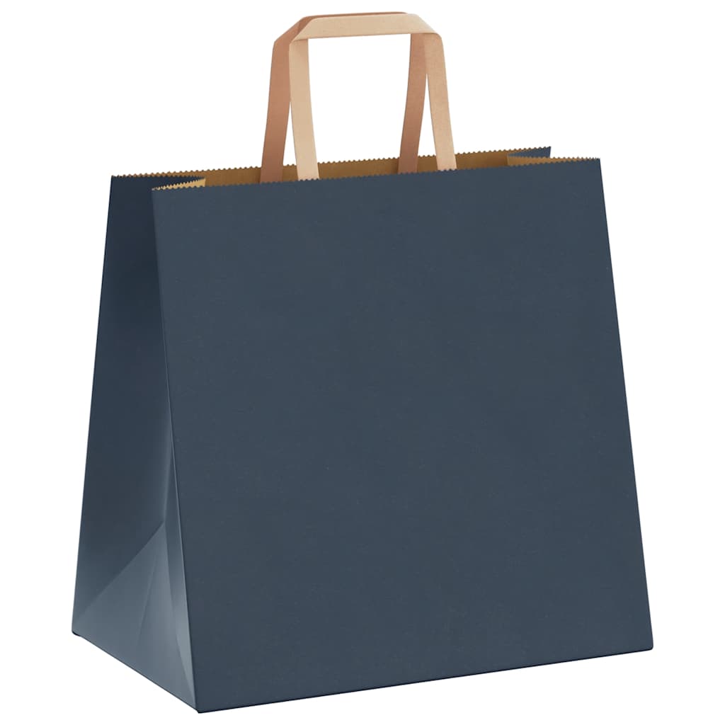 Paper carrier bags 50 pcs. with handles blue 26x17x25 cm