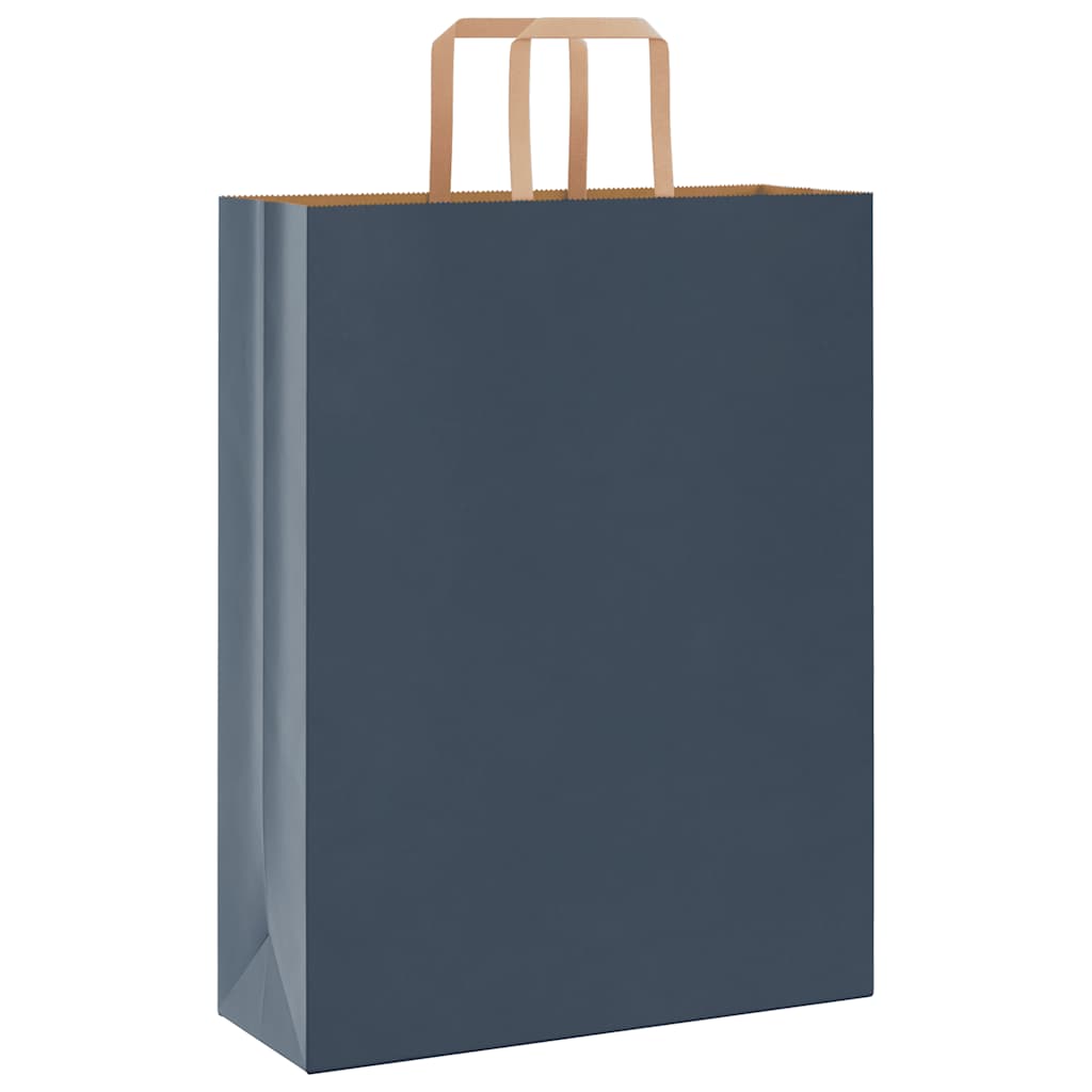 Paper carrier bags 50 pcs. with handles blue 32x12x42 cm