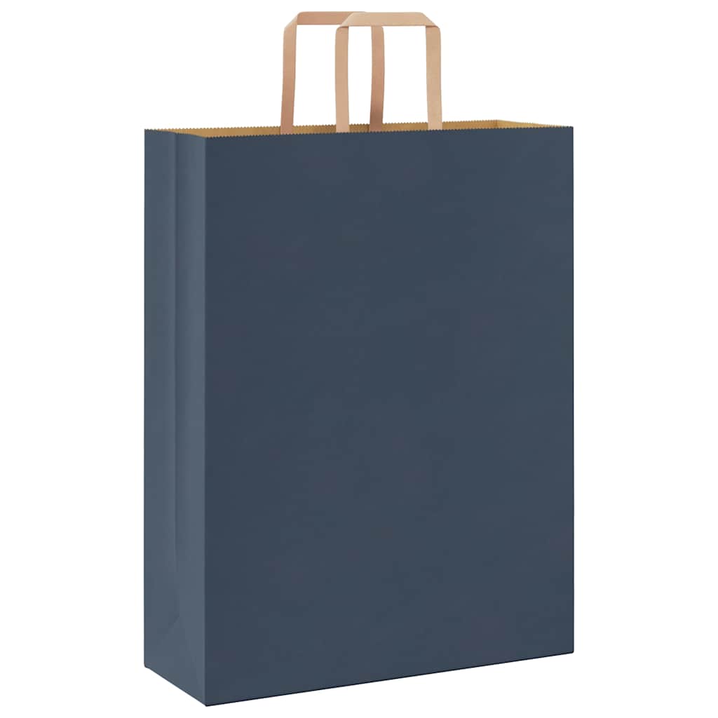 Paper carrier bags 50 pcs. with handles blue 32x12x42 cm