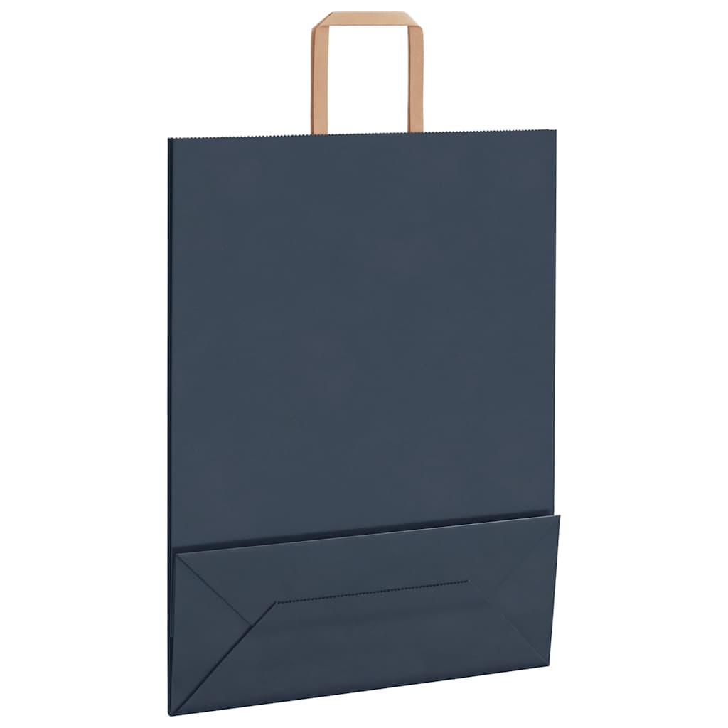 Paper carrier bags 50 pcs. with handles blue 32x12x42 cm