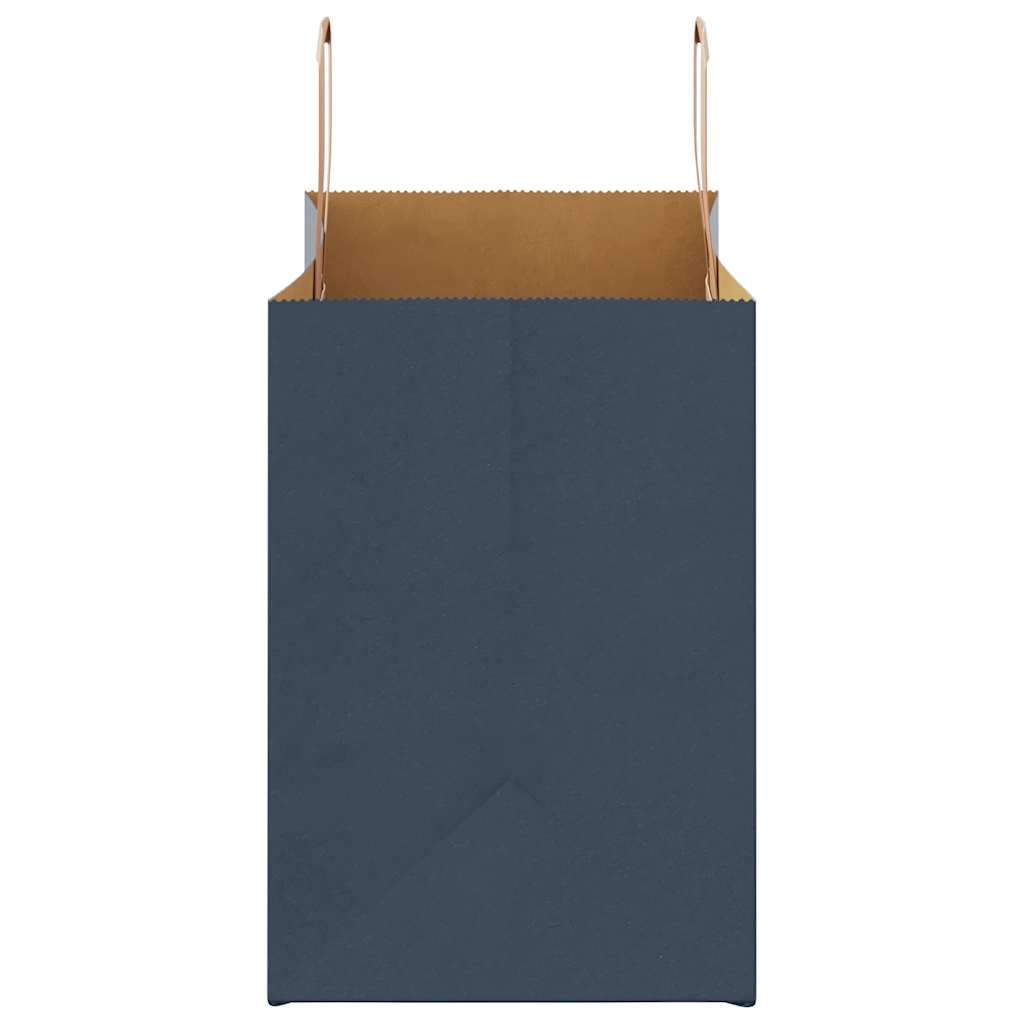 Papiertragetaschen 50 Stk. mit Henkeln Blau 32x17x25 cm