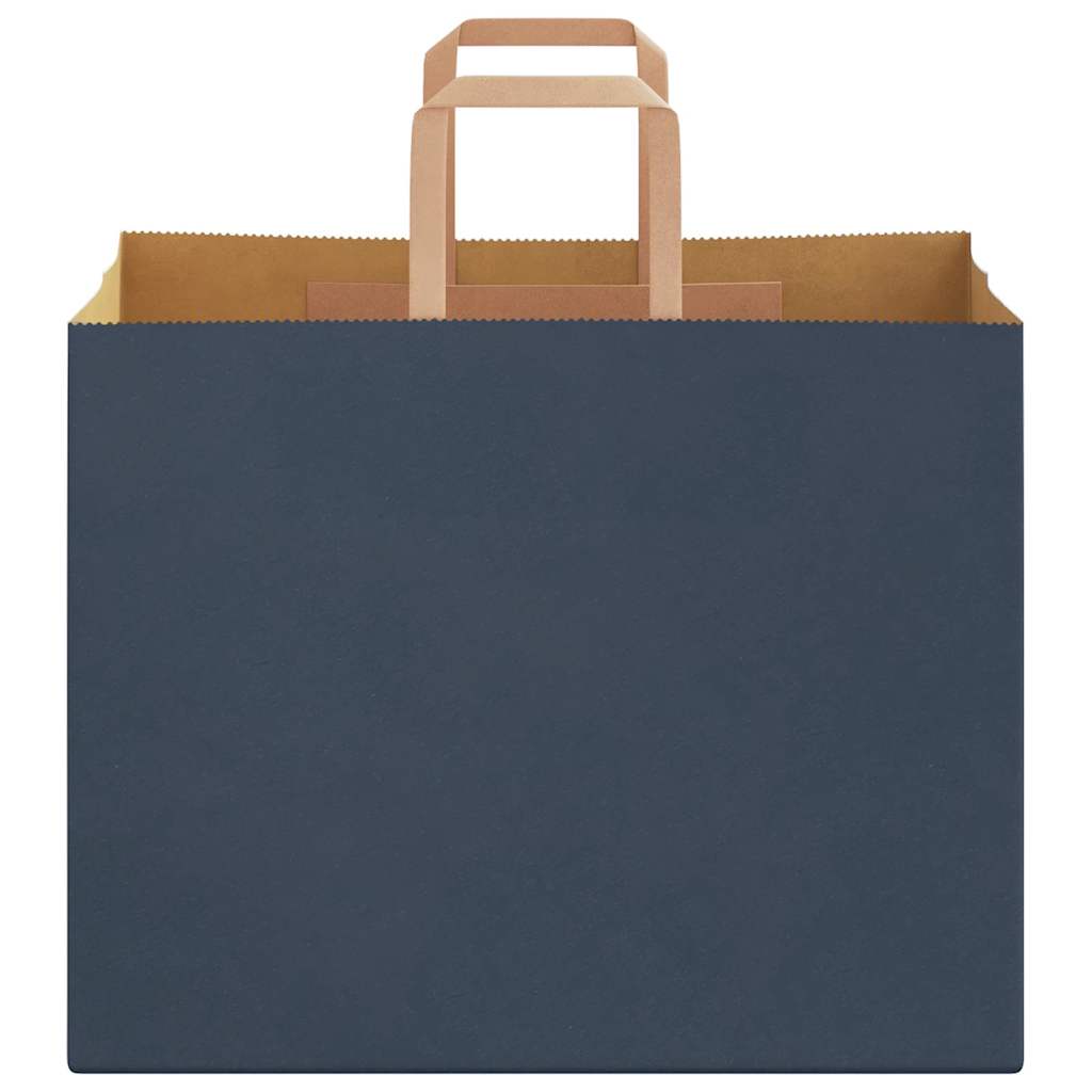 Papiertragetaschen 50 Stk. mit Henkeln Blau 32x22x24 cm