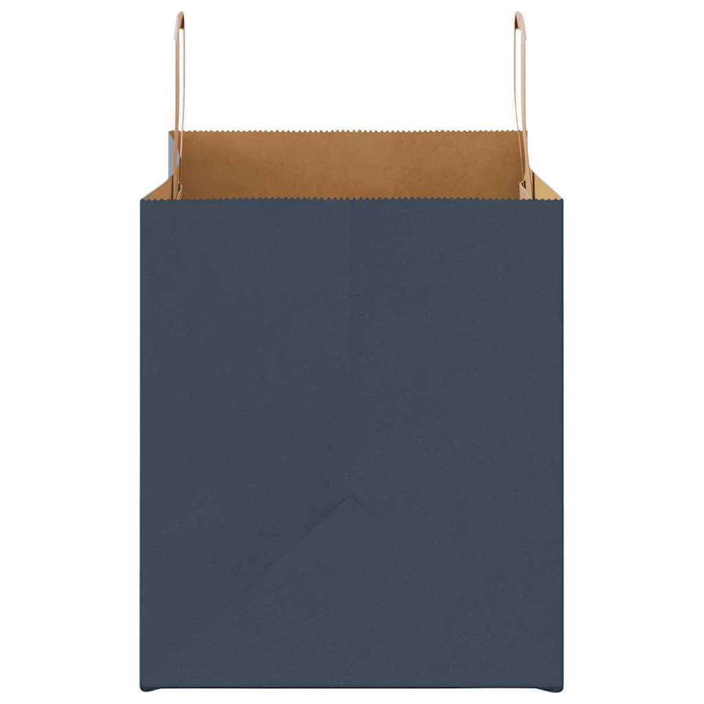 Papiertragetaschen 50 Stk. mit Henkeln Blau 32x22x24 cm