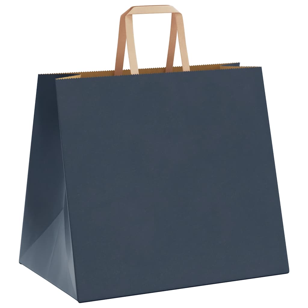 Papiertragetaschen 50 Stk. mit Henkeln Blau 32x22x28 cm