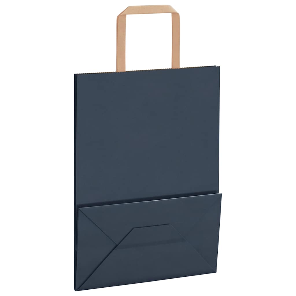 Papiertragetaschen 250 Stk. mit Henkeln Blau 21x11x28 cm